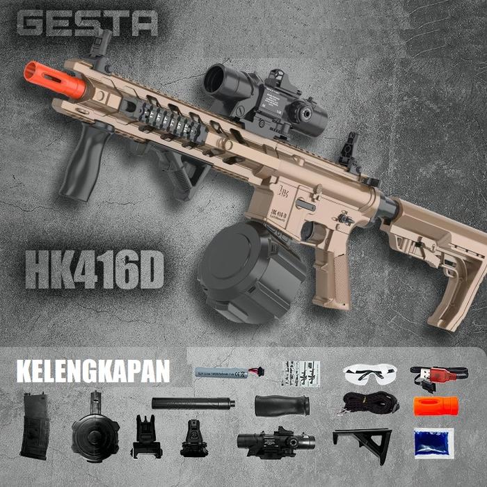 Jual Hk416d Electric Water Gel Blaster Orbeez Toy M416 Gelblaster Kids ...