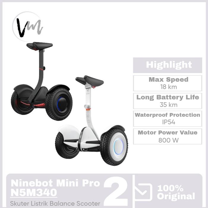 Gambar Ninebot Segway MiniPro - 2-wheel Self Balancing Scooter Mini Pro - MiniPro2 N5M340, Hitam dari Venus Mobile undefined Tokopedia