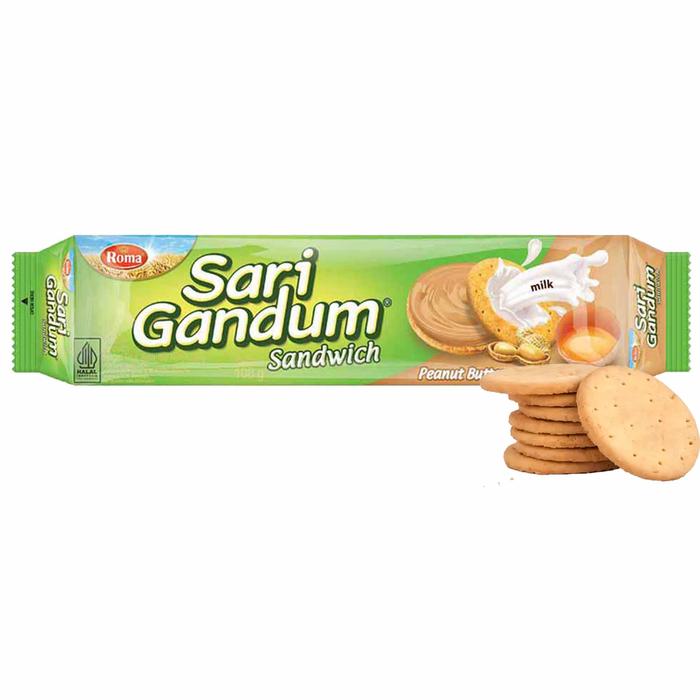Gambar Biskuit Sandwich Gandum * Roma Sari Gandum * Rasa Peanut Butter * 108g dari MD mandiri undefined Tokopedia