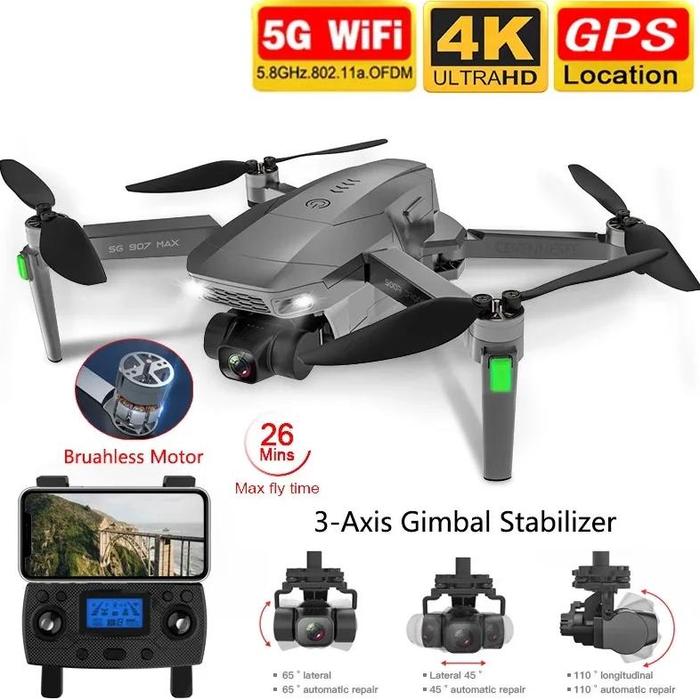 Gambar Promo Sg907 Max Gps Drone With 3Axis Gimbal Camera 4K Hd 5G dari Telu Official Store undefined Tokopedia