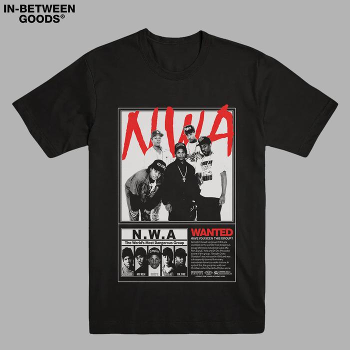 Gambar N.W.A. - NWA | T-SHIRT MUSIC | RAPPER HIP-HOP | MERCHANDISE - Wanted, S dari inbetweengoods undefined Tokopedia