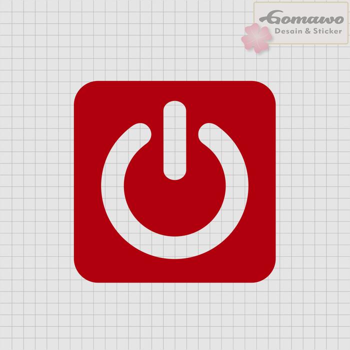 Gambar Cutting sticker On off button Model Kotak Stiker tombol on off - Red, 1,5 cm x 1,5 cm dari Gomawo Online Store undefined Tokopedia