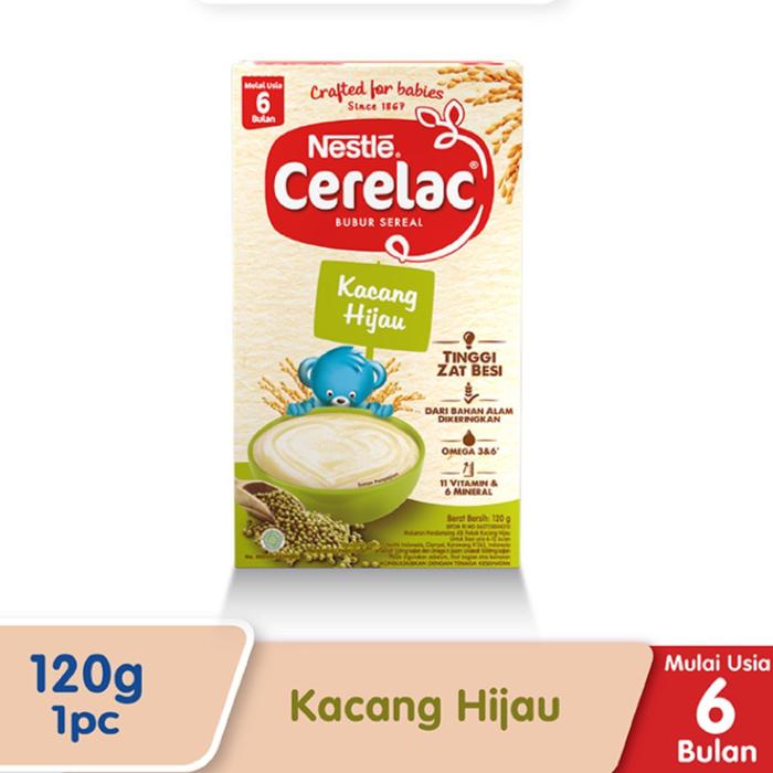 Gambar Nestle Cerelac Bubur Bayi Instant Usia 6-24 Bulan Box 120 g - Kacang Hijau dari Pacit Buku undefined Tokopedia