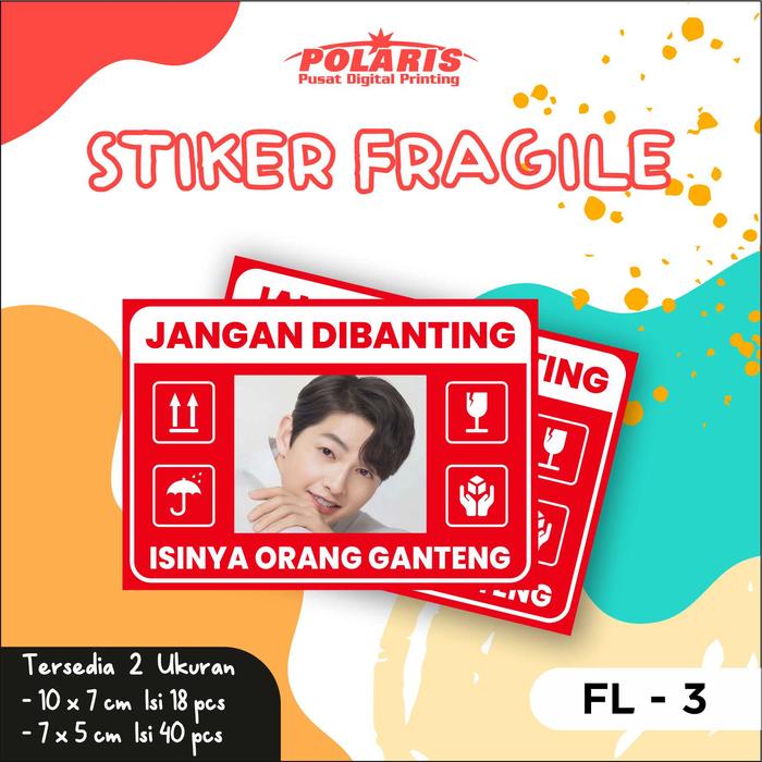 Gambar Stiker Fragile/Cute Stiker Fragile/Stiker Fragile Meme High Quality 01 - FL - 3, 7 x 5 cm dari POLARIS DIGITAL PRINTING undefined Tokopedia