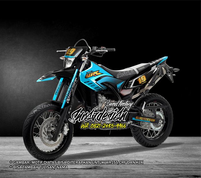 Gambar DECAL WR 155, DECAL WR 155 R, DECAL WR 155 HITAM, STIKER WR 155 - Biru Muda, STANDART dari DECAL SUPERMOTO undefined Tokopedia