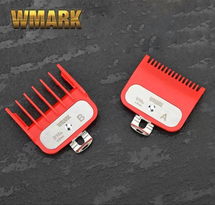 Gambar WMARK Sepatu Alat Cukur Hair Clipper Comb Guard 2 pcs 1,5 dan 4,5 mm - Sepatu G2 Merah dari Kemei Indonesia undefined Tokopedia