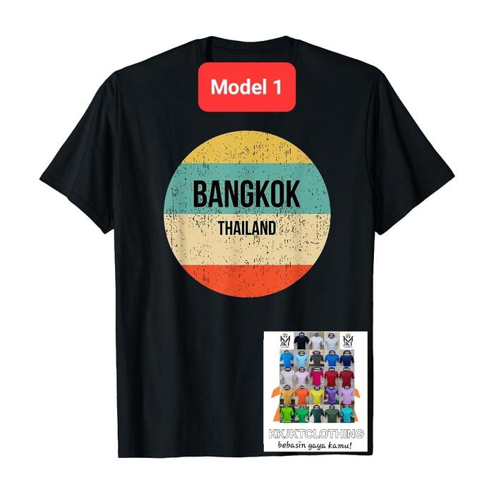 Gambar Ready KAOS Oleh oleh Thailand - Baju Thailand Bangkok Suvenir type 1 - Model 1, S dari KKJKTCLOTHING undefined Tokopedia