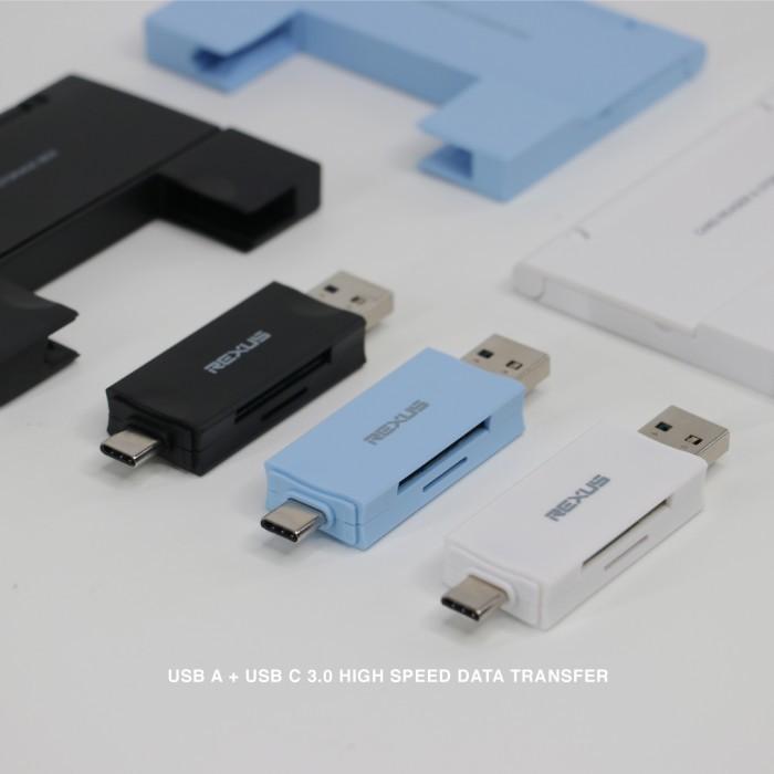 Jual Card Reader Rexus Rxc-305 2in1 With Storage Case Usb 3.0 - Biru Di ...
