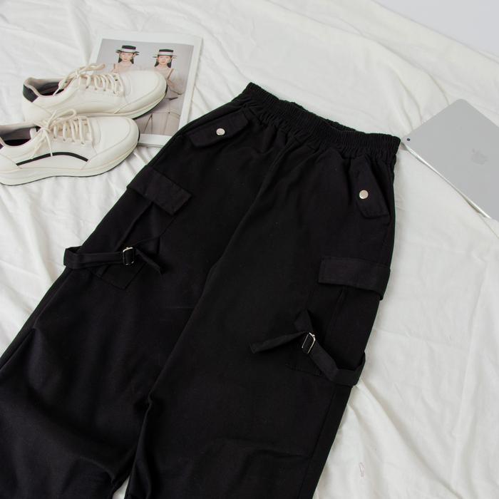 Gambar Celana Cargo Pants Wanita Jumbo Muslim Terbaru - Hitam, XXL dari Mareema undefined Tokopedia