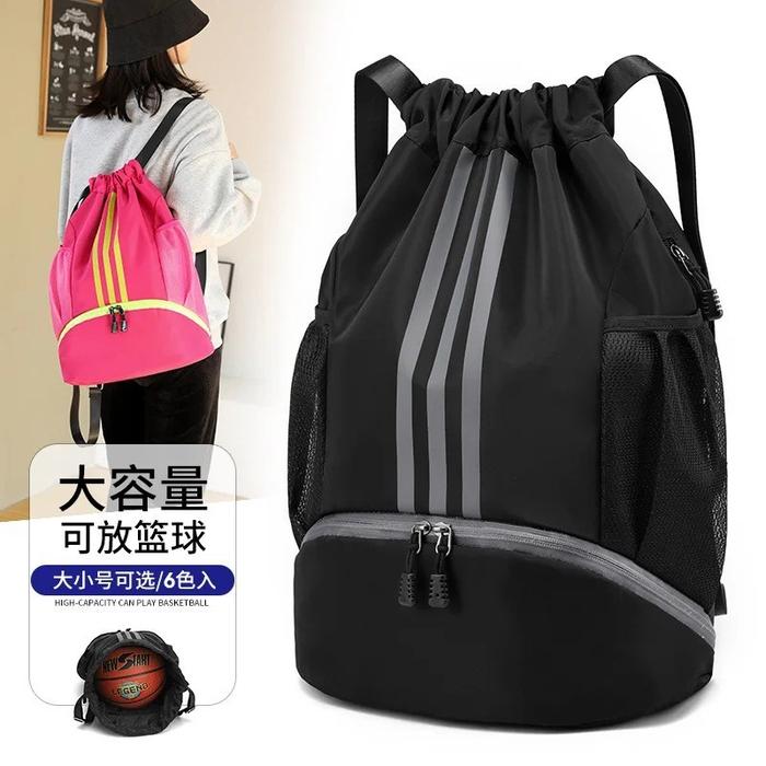 Gambar Tas olahraga pria dan wanita muat bola basket Ransel Futsal - Hitam dari glo'sir indo undefined Tokopedia