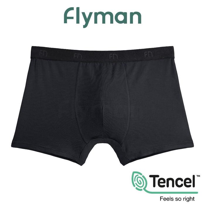 Gambar Hits Flyman Celana Dalam Tencel Boxer Classic Pria Isi 1 Pcs Premium - ONYX, M dari delindagustamart undefined Tokopedia