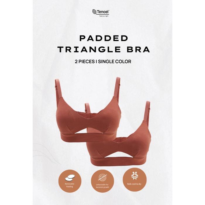 Gambar Que Sare Studio Padma Padded Tencel Triangle Bra 2 Packs In Rosewood - XL dari muchlis836 undefined Tokopedia