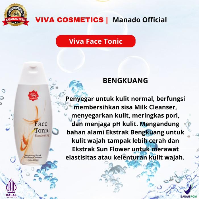 Gambar MANADO VIVA FACE TONIC 100ML ORIGINAL - STANDARD dari Viva Cosmetics Manado undefined 4 Tokopedia