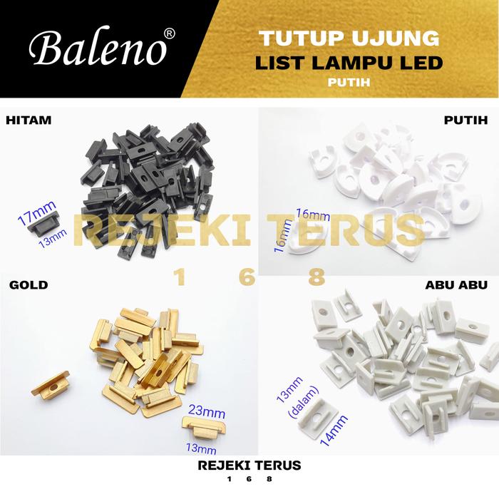 Gambar Tutup Ujung List LED Lampu Strip Rumah Cover End Samping Aluminium - Putih, KOTAK dari Rejeki Terus 168 undefined Tokopedia