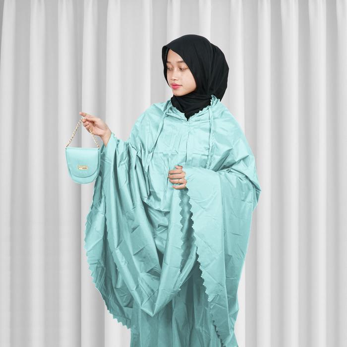 Gambar Mukena Traveling Mini Pouch Parasut Korea Premium 2in1 Daily Travel - Light Blue dari Deroumee Indonesia undefined Tokopedia