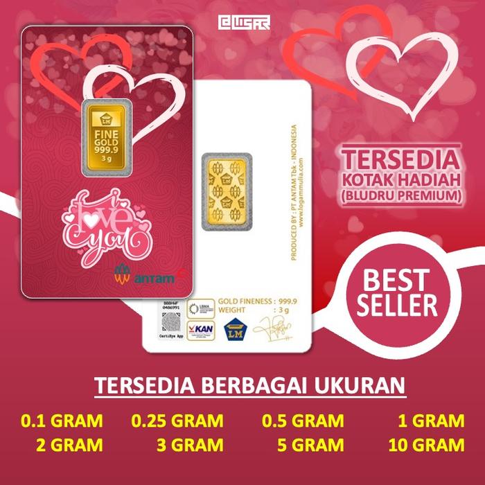 Gambar LM Logam Mulia Emas Antam 1 gram gr Kado Pasangan Pacar Kekasih Teman - Infinity Love, 1 gr dari Altisar Gift Shop undefined Tokopedia