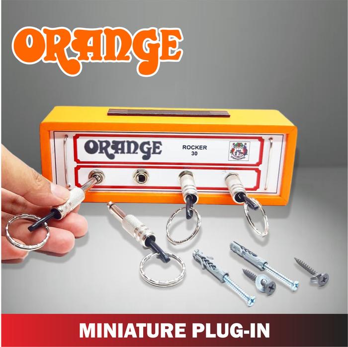 Gambar JACK RACK PLUGIN KEY HOLDER ORANGE / EPIPHONE / BUGERA / MESA - ORANGE dari Miniature Guitar undefined Tokopedia