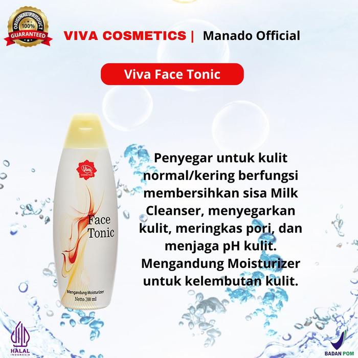 Gambar MANADO VIVA FACE TONIC 100ML ORIGINAL - STANDARD dari Viva Cosmetics Manado undefined 2 Tokopedia