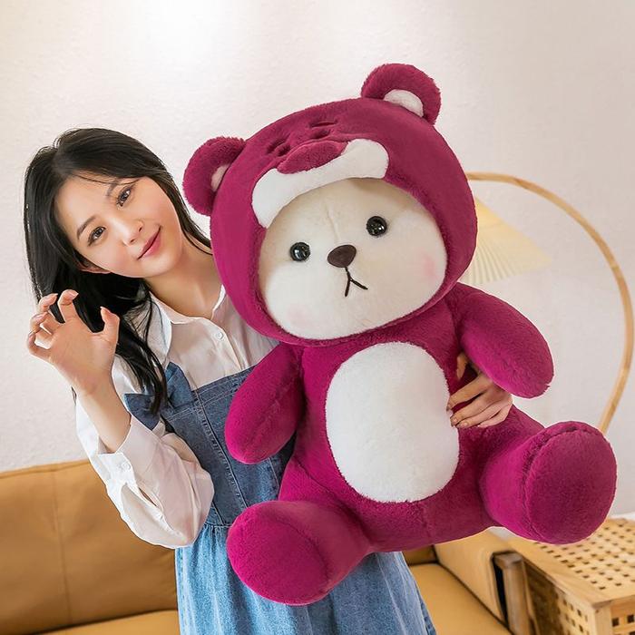 Gambar Boneka Bear Custom 40 cm XL Bahan Yelvo Hadiah Anak kado Ulang Tahun - Lotso  dari Simko Toys undefined Tokopedia
