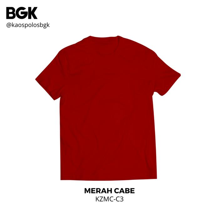 Gambar Kaos Polos Katun Combed 30s Lengan Pendek (Bright Color) - Merah McC3, S dari Konveksi Bagak Siantar undefined Tokopedia