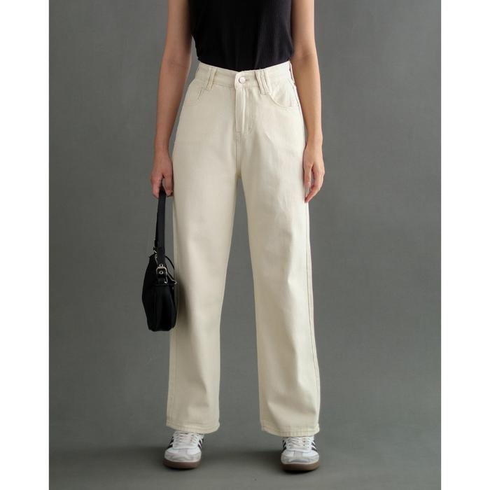 Gambar GRACE DENIM PANTS MYRUBYLICIOUS - IVORY, L dari MYRUBYLICIOUS COLLECTIONS undefined Tokopedia