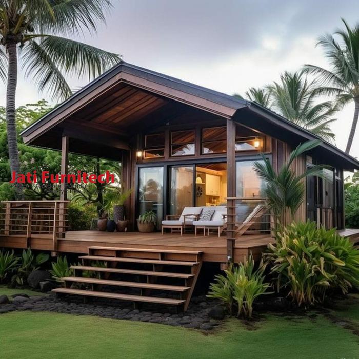 Jual Rumah Kayu Modern - Rumah Kayu Villa - Rumah Kayu Klasik Di Seller