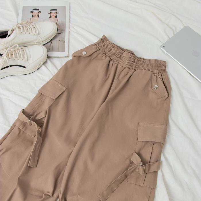 Gambar Celana Cargo Pants Wanita Jumbo Muslim Terbaru - Khaki, XXL dari Mareema undefined Tokopedia