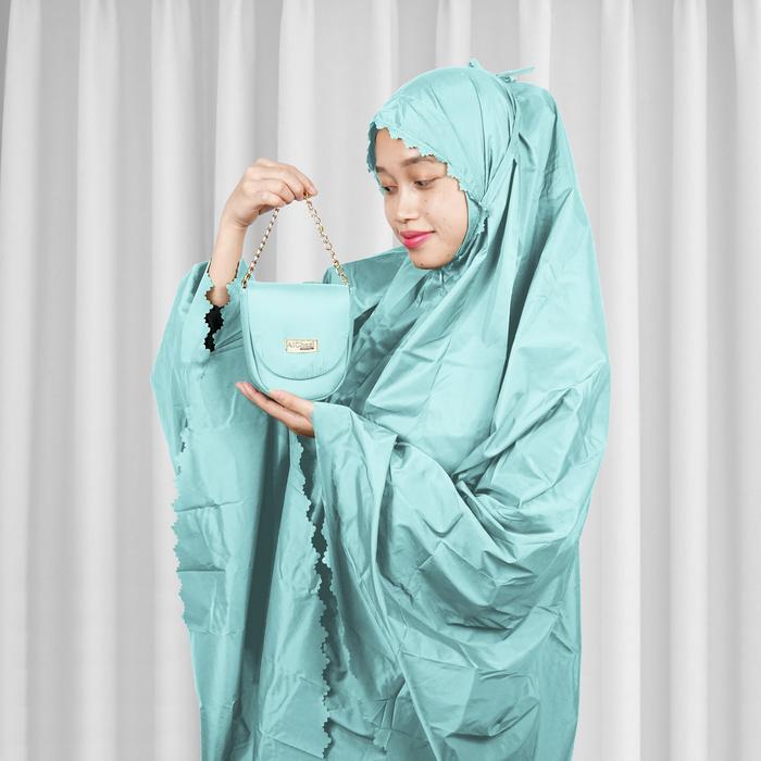 Gambar Mukena Traveling Mini Pouch Parasut Korea Premium 2in1 Daily Travel - Light Blue dari Roomall Indonesia Kintakun undefined Tokopedia