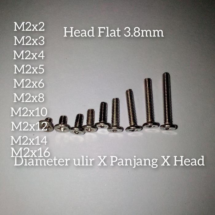 Gambar SEKRUP BAUT SCREW M2 LAPTOP NOTEBOOK UNIVERSAL 2mm - M2x3 dari zioteknik undefined Tokopedia