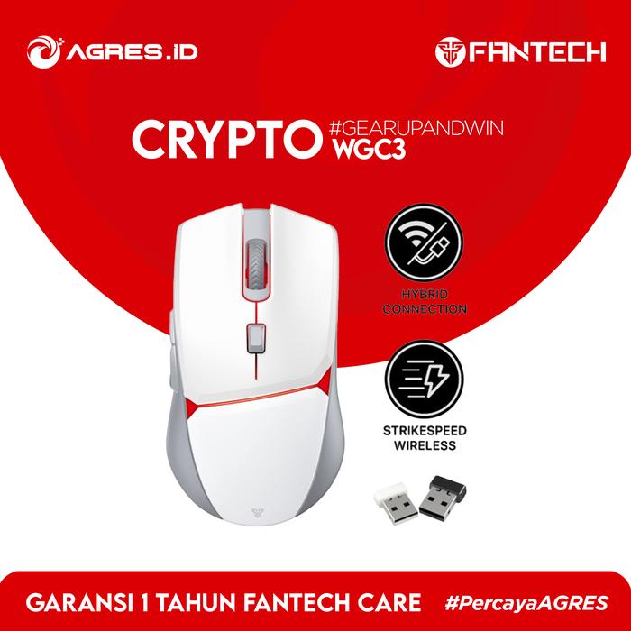 Gambar Fantech CRYPTO WGC3 | Rechargeable Wireless Mouse Gaming - White dari AGRES ID JOGJA undefined Tokopedia