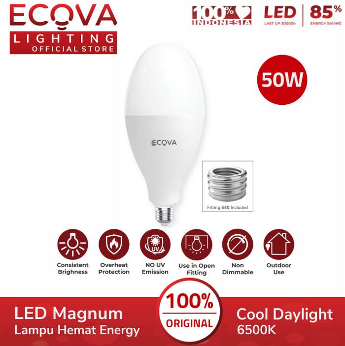 Gambar ECOVA Lampu LED Magnum E27 E40 50W Lampu Jalan Street Light 50 Watt dari Ecova Lighting Official undefined Tokopedia