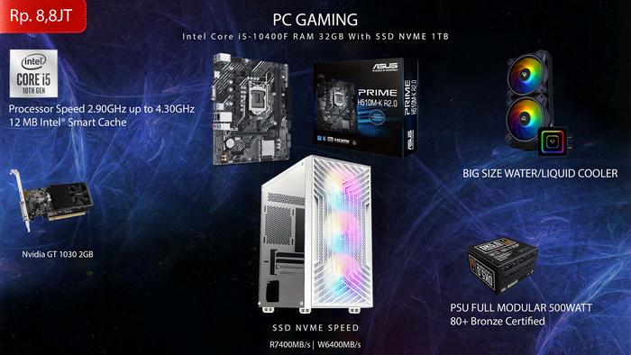 Gambar pc gaming Core i5-10400F RAM 32GB - Paket 1 dari scentivaid undefined Tokopedia