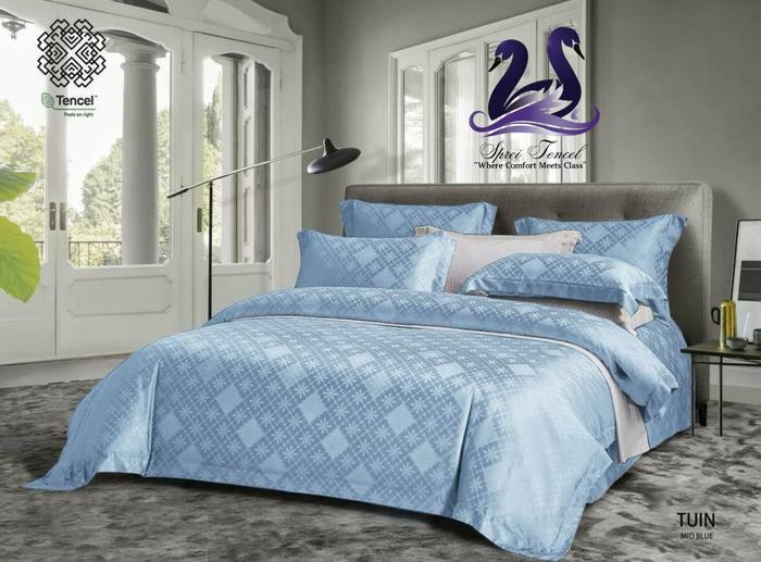 Gambar Bedcover Sutra Tencel Organik Jacquard + Set Sprei 160x200x35 - DB 001 dari Sprei Tencel undefined Tokopedia