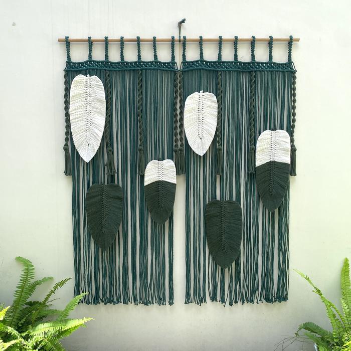Gambar Macrame Tirai Gorden Curtain Hiasan dinding cafe rumah dari The Art Of Macrame undefined Tokopedia
