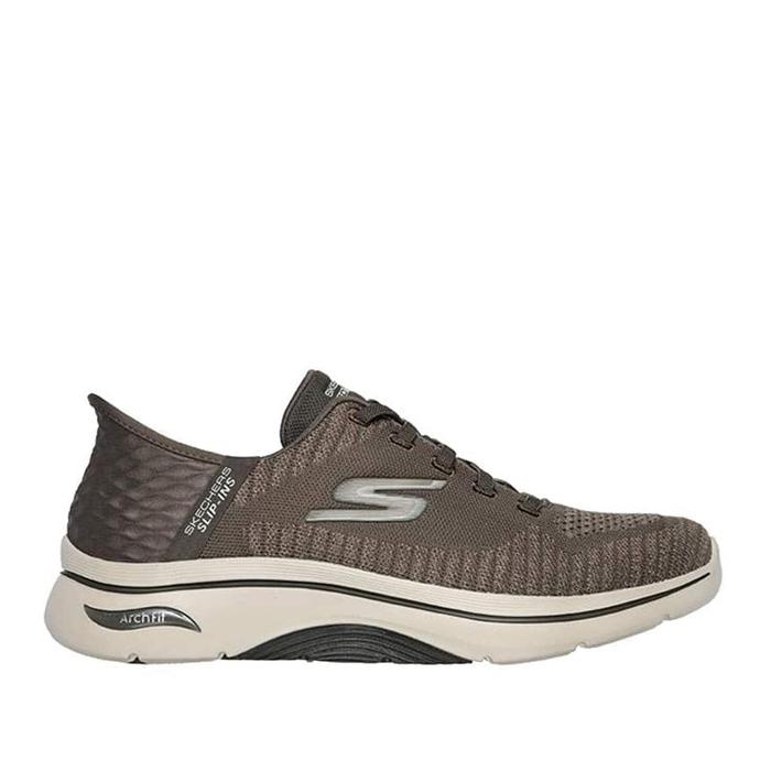 Jual Skechers Slip-Ins Go Walk Arch Fit Men's Sneaker Taupe