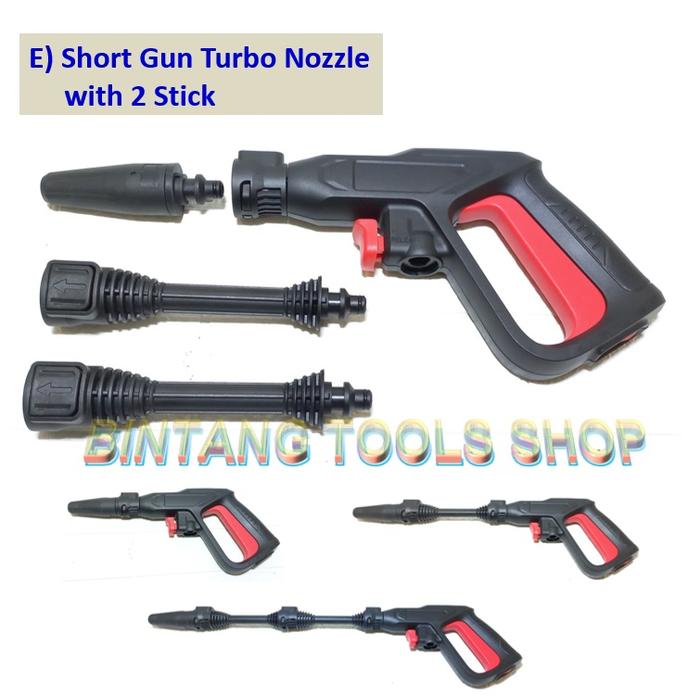 Gambar Tembakan Short Gun Stick Lance Nozzle Jet Cleaner for Nilfisk C100 140 - E) SG Turbo+2St dari BINTANG TOOLS SHOP undefined Tokopedia