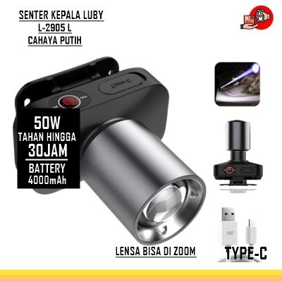 Gambar senter kepala Luby L2905L  50watt cahaya putih Senter Kepala Led Zoom - cahaya putih dari SINARMUTIARATIMUR undefined Tokopedia