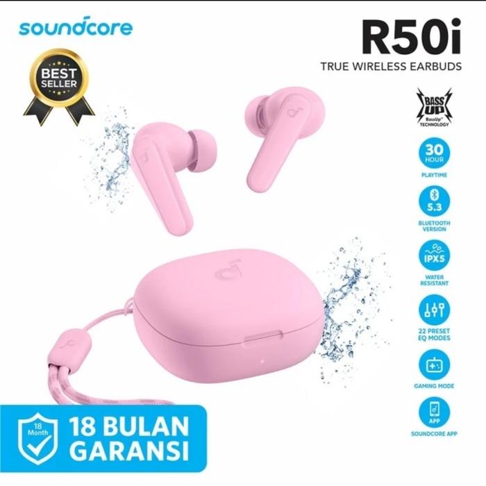 Gambar TWS Anker SoundCore R50i - A3949 - Pink dari Verzmoon undefined Tokopedia