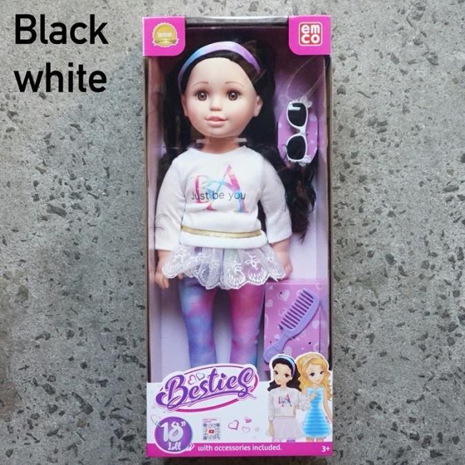 Gambar Paling dicari Emco Besties 18" Doll with Accessories Boneka Anak - Black White dari Mom&Kidss undefined Tokopedia