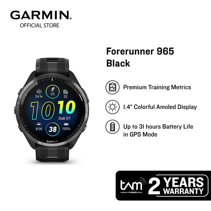 新品】GARMIN ガーミン Forerunner 965 Black黒 - ラウンド用品