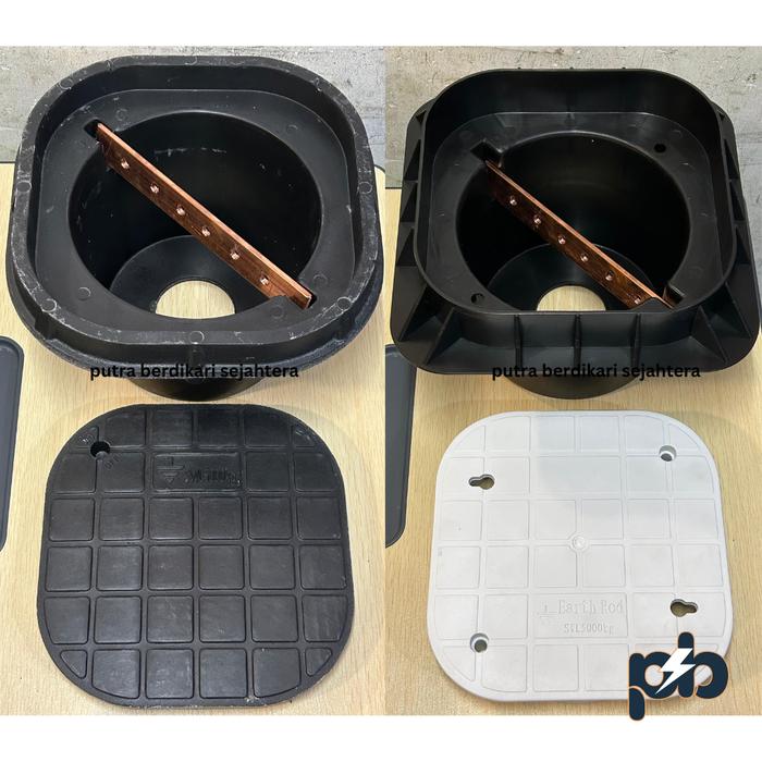 Gambar Bak Kontrol Grounding + Busbar / Box Control Grounding + Busbar / Earth Inspection Pit / PVC Earthing Pit - Hitam, TAMBAH BUSBAR dari Putra Berdikari Sejahtera undefined Tokopedia