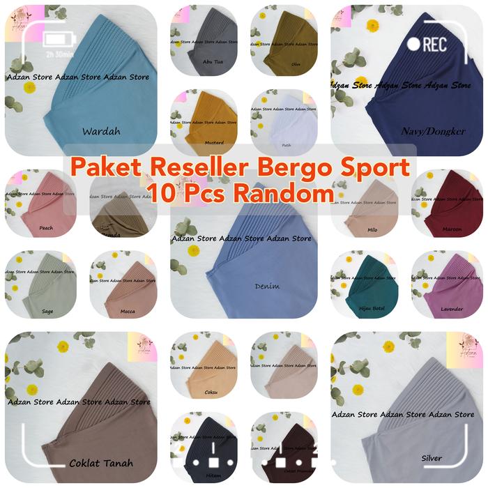 Gambar Bergo Sport Paket Reseller 10 Pcs Random | Paket Usaha Hijab Instan dari Adzan Ziyech Store undefined Tokopedia