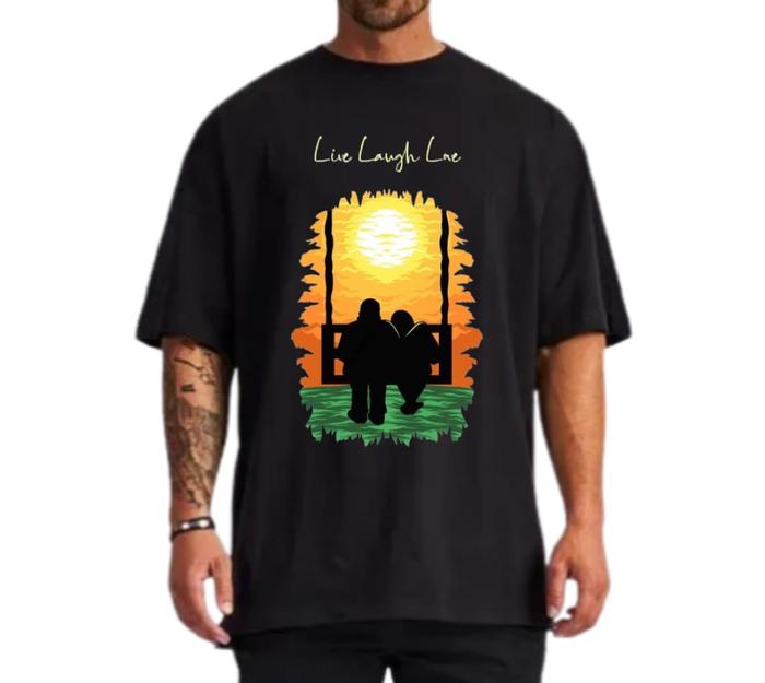 Gambar Baju kaos pria distro cotton combed cowok/cewek live laugh love - Hitam, M dari Wins.Clothing undefined Tokopedia