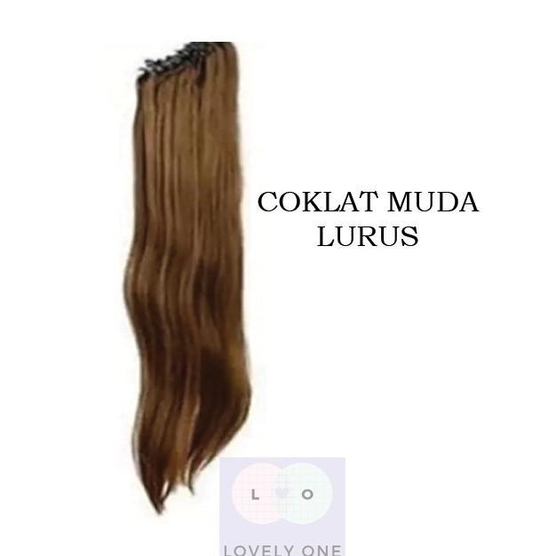 Gambar Jepit Rambut Palsu Halus dan Panjang 50cm untuk Wanita Cantik Model - TM - LB - S dari Haulme' undefined Tokopedia