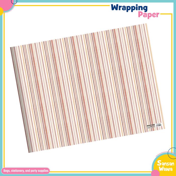 Gambar (paket 5 lembar) Motif garis Kertas Kado uk standar Sansan Wawa - wrapping paper gift untuk birthday ulang tahun pesta wedding - 5956 dari Sansan Wawa Kota Administrasi Jakarta Barat Tokopedia
