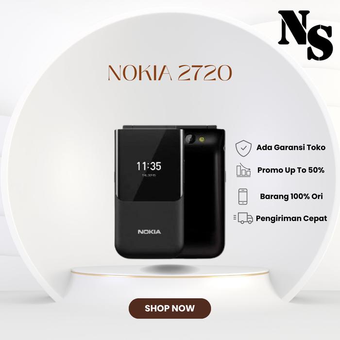 Gambar Handphone Nokia 2720 flip hp dual sim garansi Distributor - Hitam dari Nirlaba Online Store undefined Tokopedia