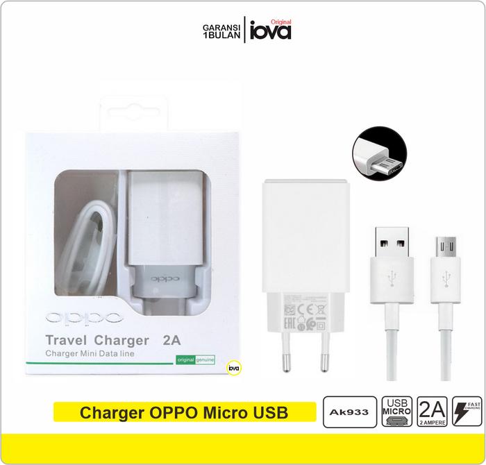 Gambar Charger Oppo fast charging Micro usb / casan oppo type C Original 100% - ak933 micro usb dari iova original undefined Tokopedia