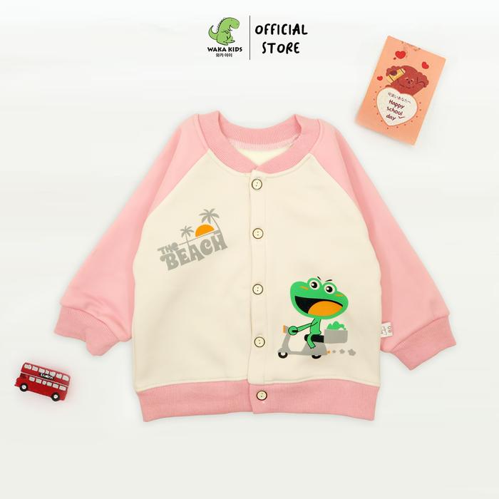 Gambar Jaket Bayi Baseball Fleece Atasan Sweater Kancing Anak Import 4406 - Pink, 73 dari Wakakids undefined Tokopedia