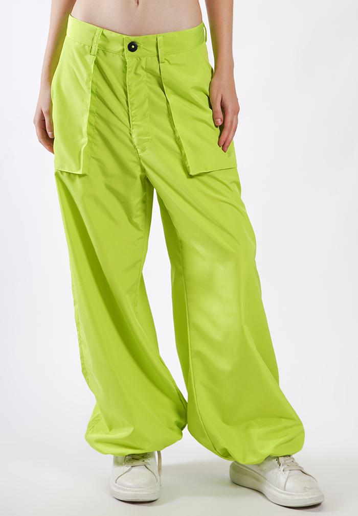 Ocwa Blue Green Sweatpants Neon Cargo Pants Promo OCWA KINA Y2K