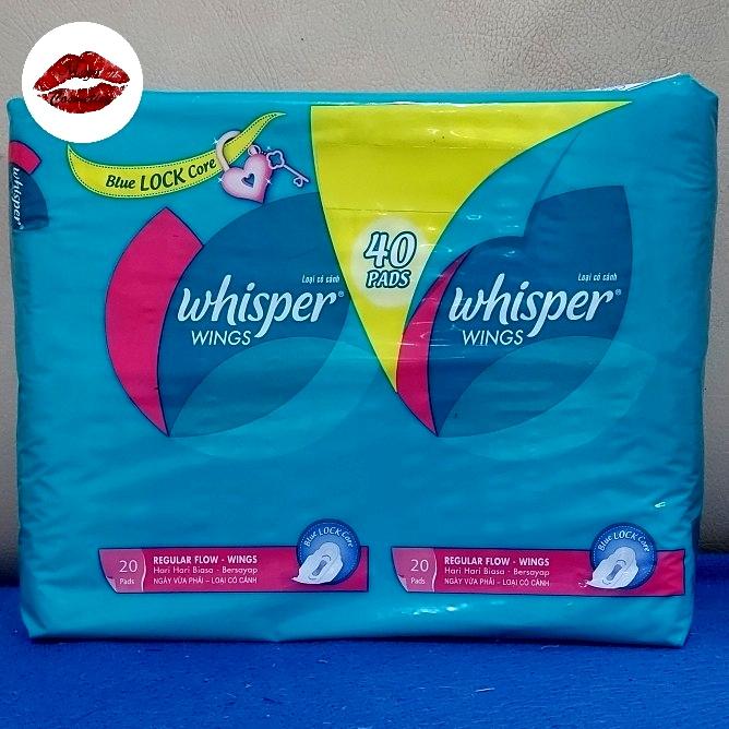 Gambar Whisper pembalut wings 40 Pads - Whisper Regular Flow dari TokoMegaCosmetics undefined Tokopedia